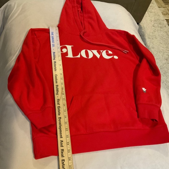 Universal Thread Red S Hooded Sweatshirt Soft Holiday Love Outdoor Sport Tennis - Picture 4 of 6
